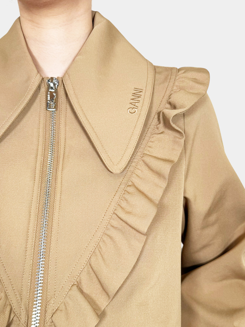 Ruffle Twill Jacket - Size 32