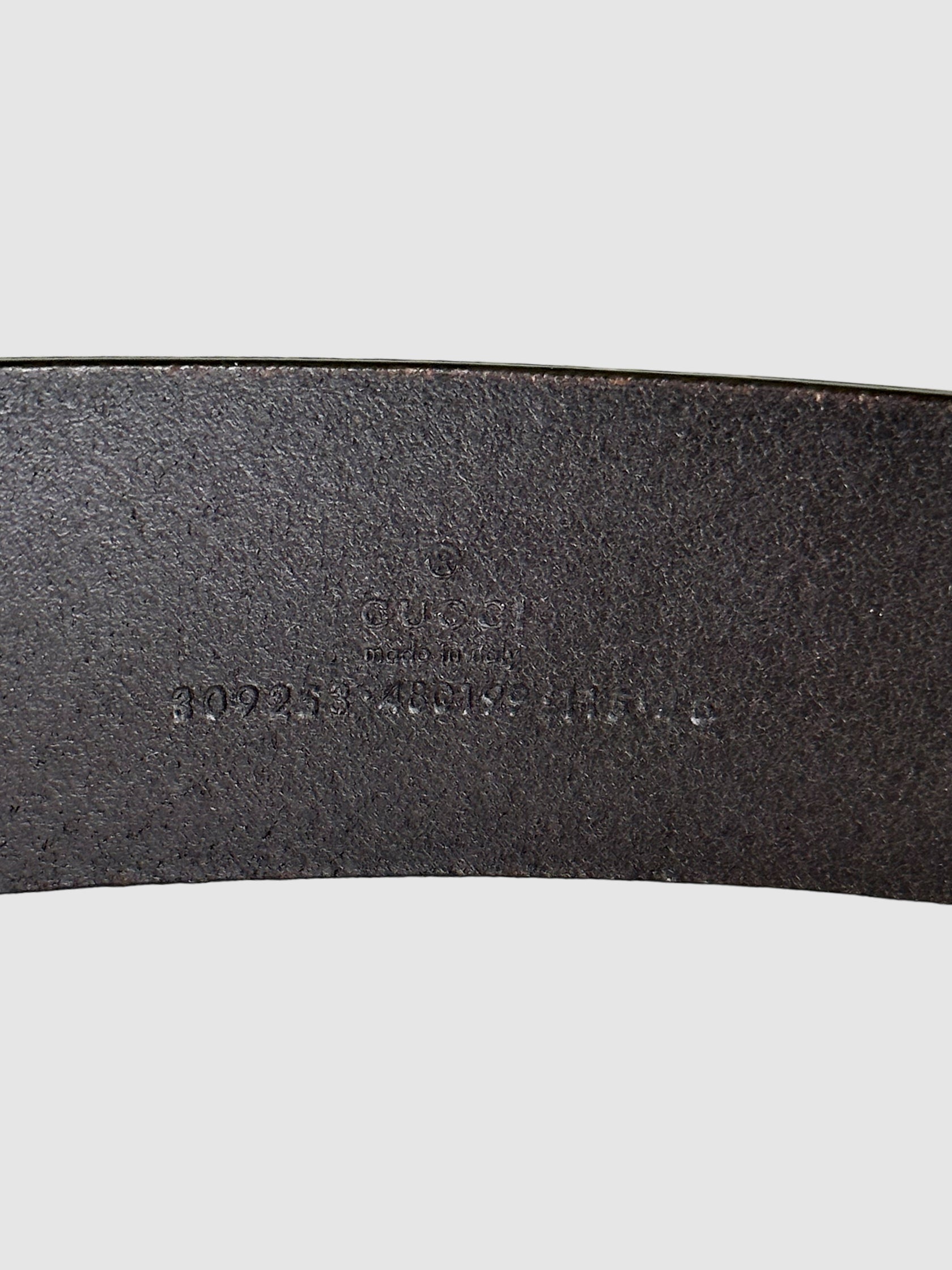 GG Leather Studded Accents Belt - Size 46