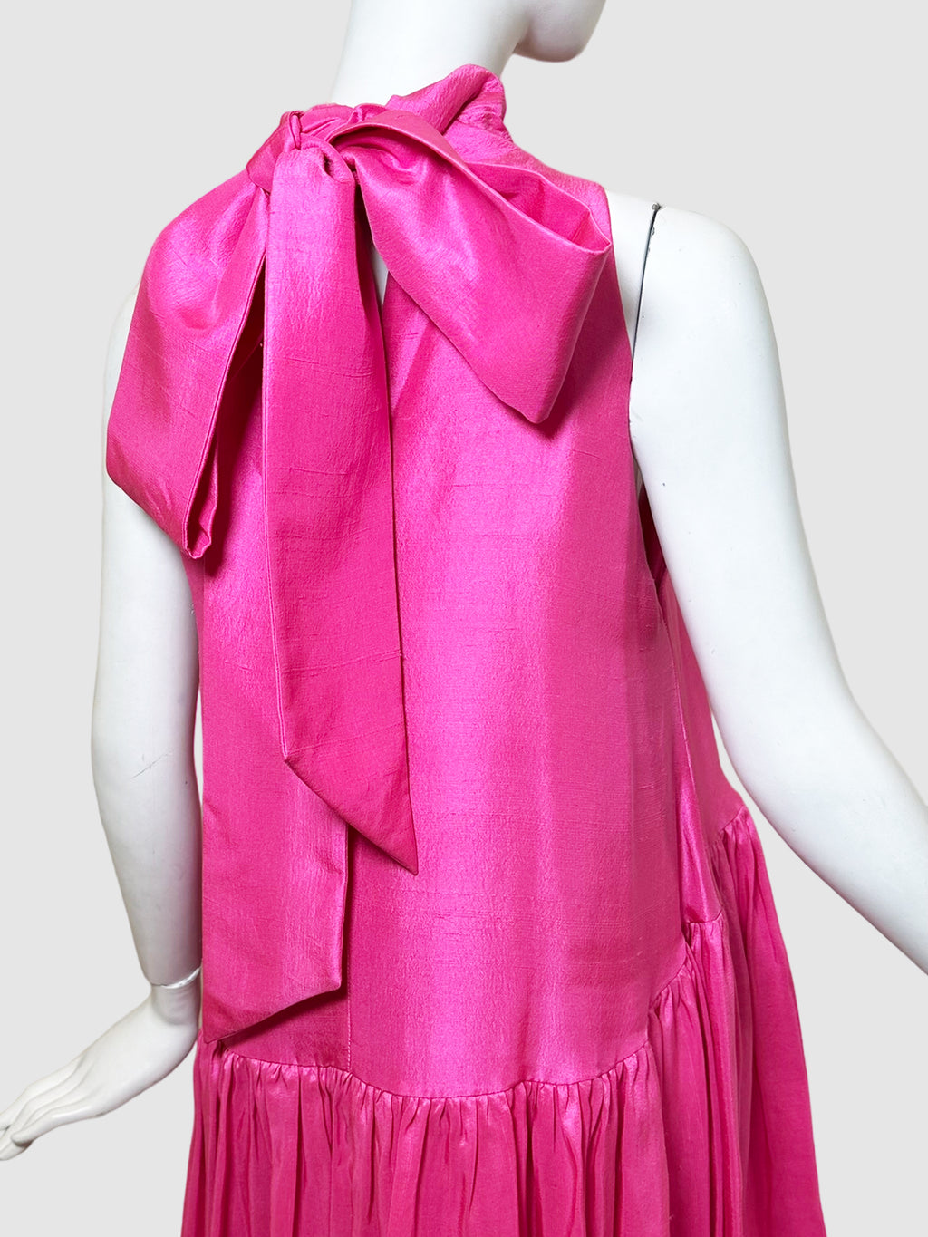 Azeeza Silk Mock Neck Dress-Size M