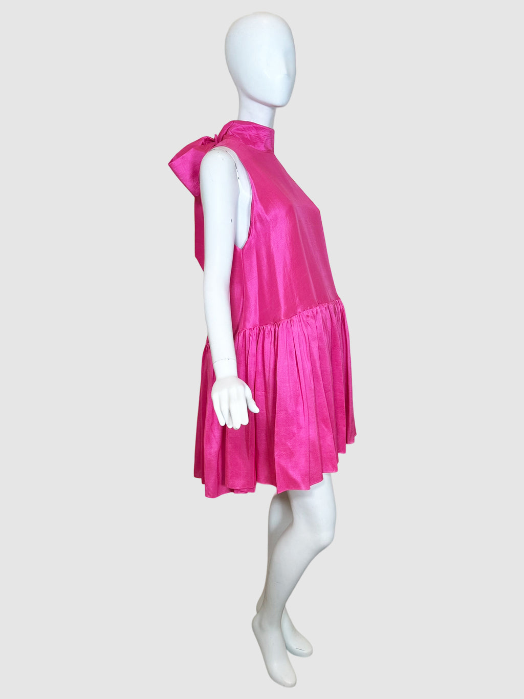 Azeeza Silk Mock Neck Dress-Size M