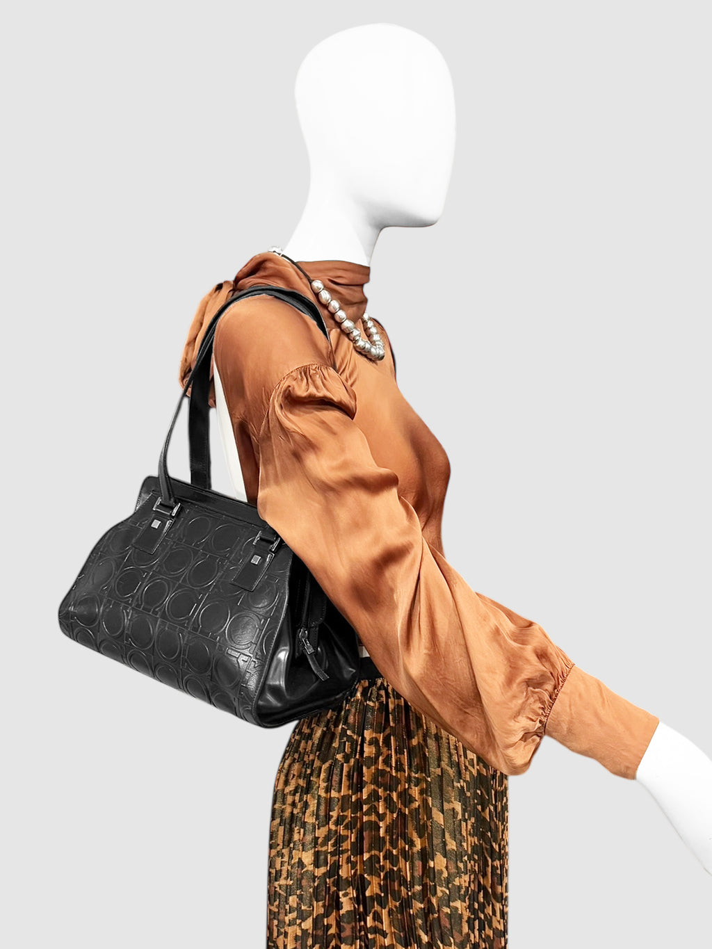 Gancini-Embossed Bag