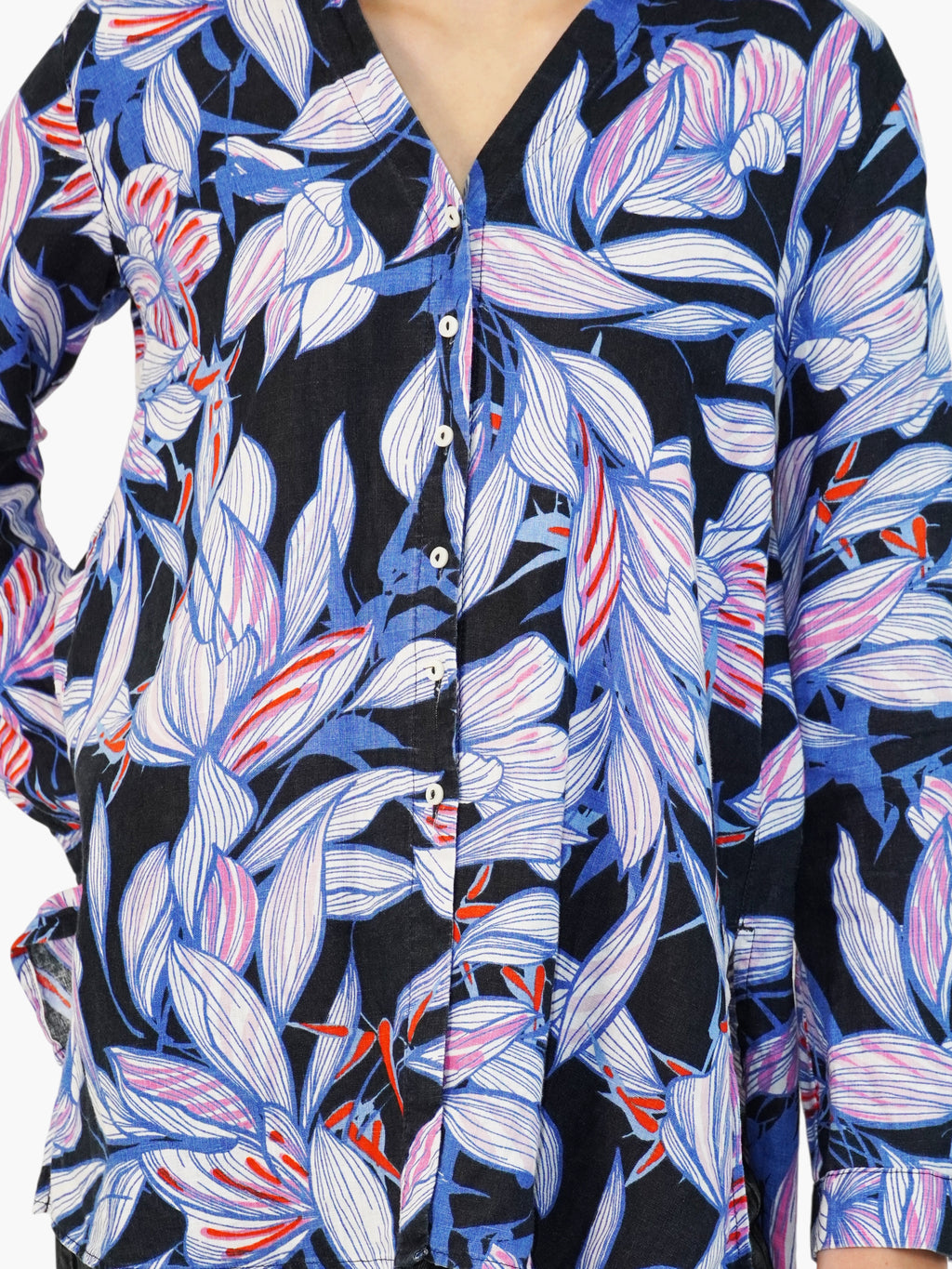 Linen Botanical Top