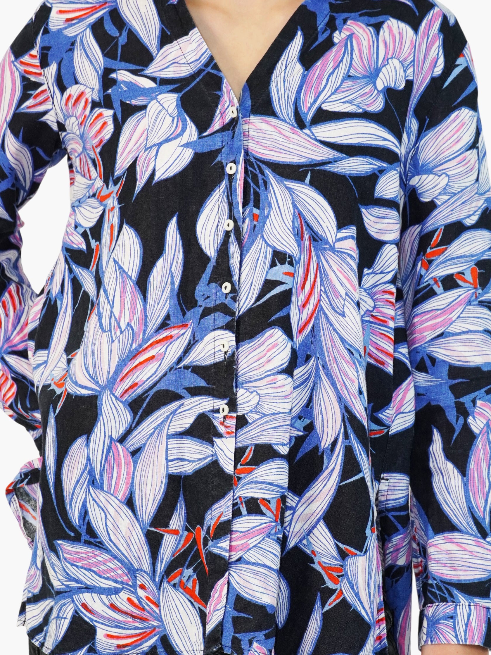 Linen Botanical Top