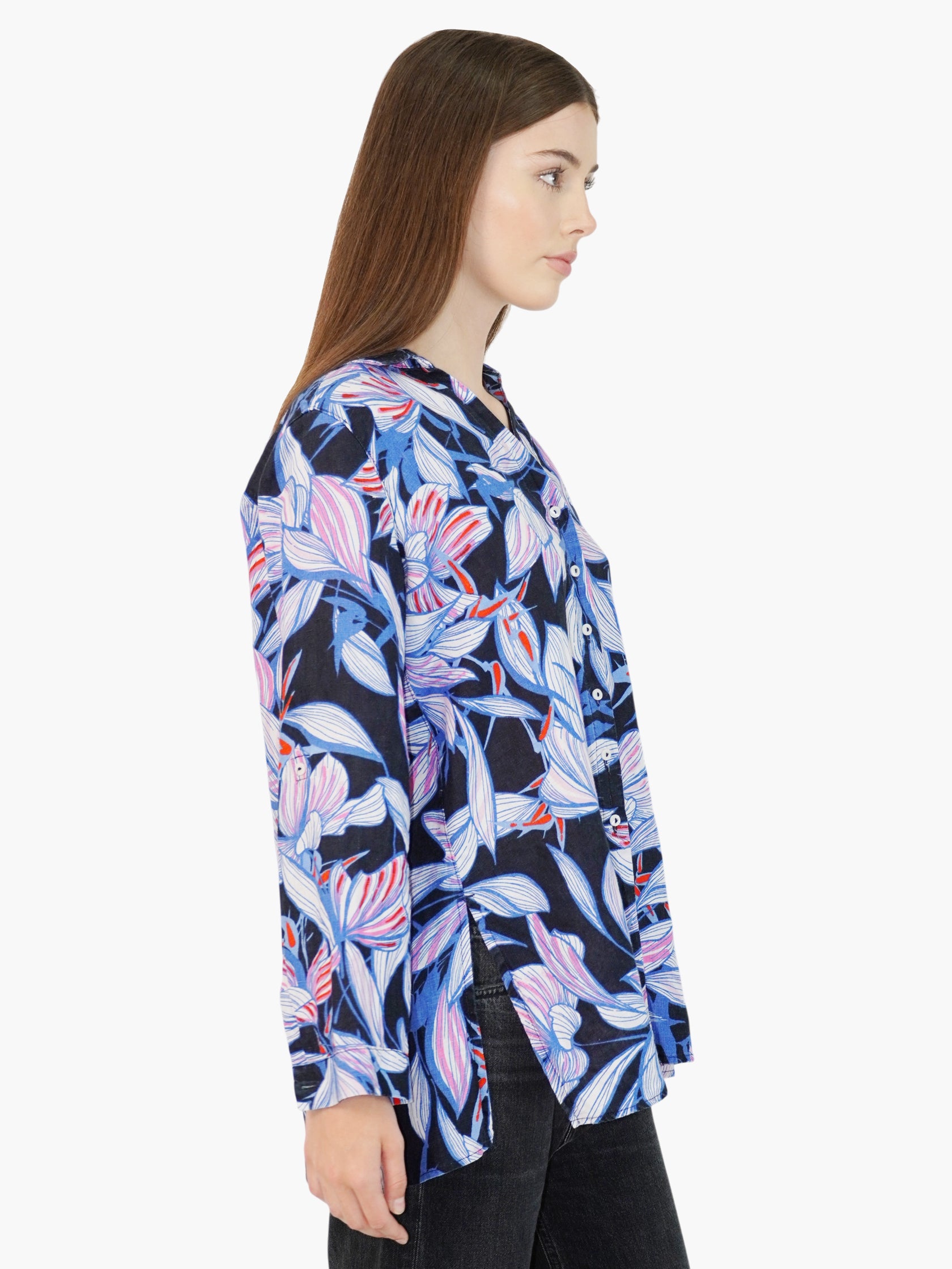 Linen Botanical Top