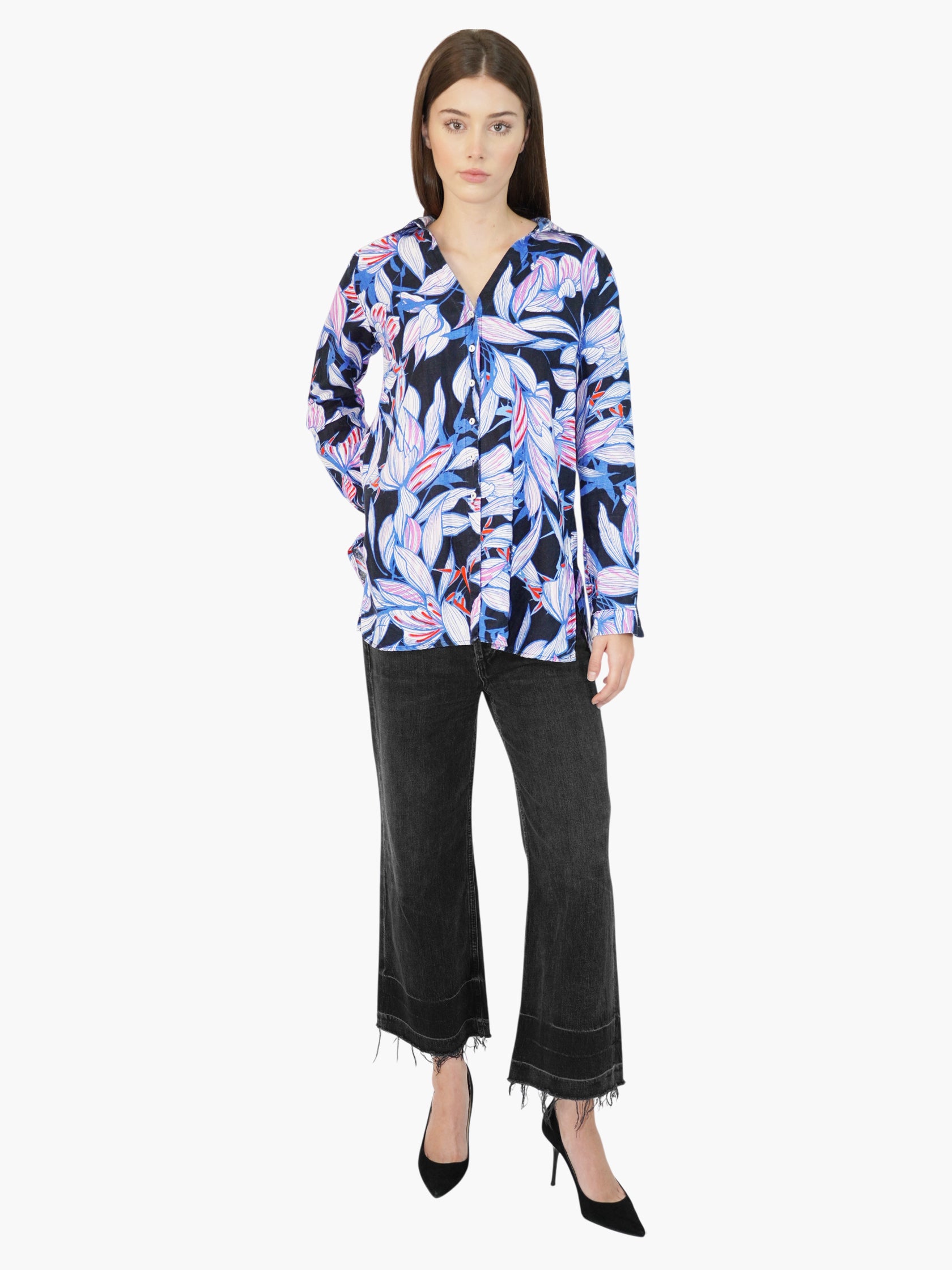 Linen Botanical Top