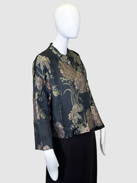 Max Volmary Shimmery Floral Pattern Jacket - Size 38