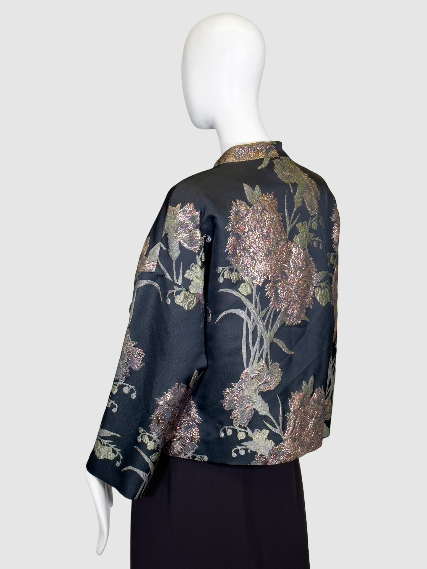 Max Volmary Shimmery Floral Pattern Jacket - Size 38