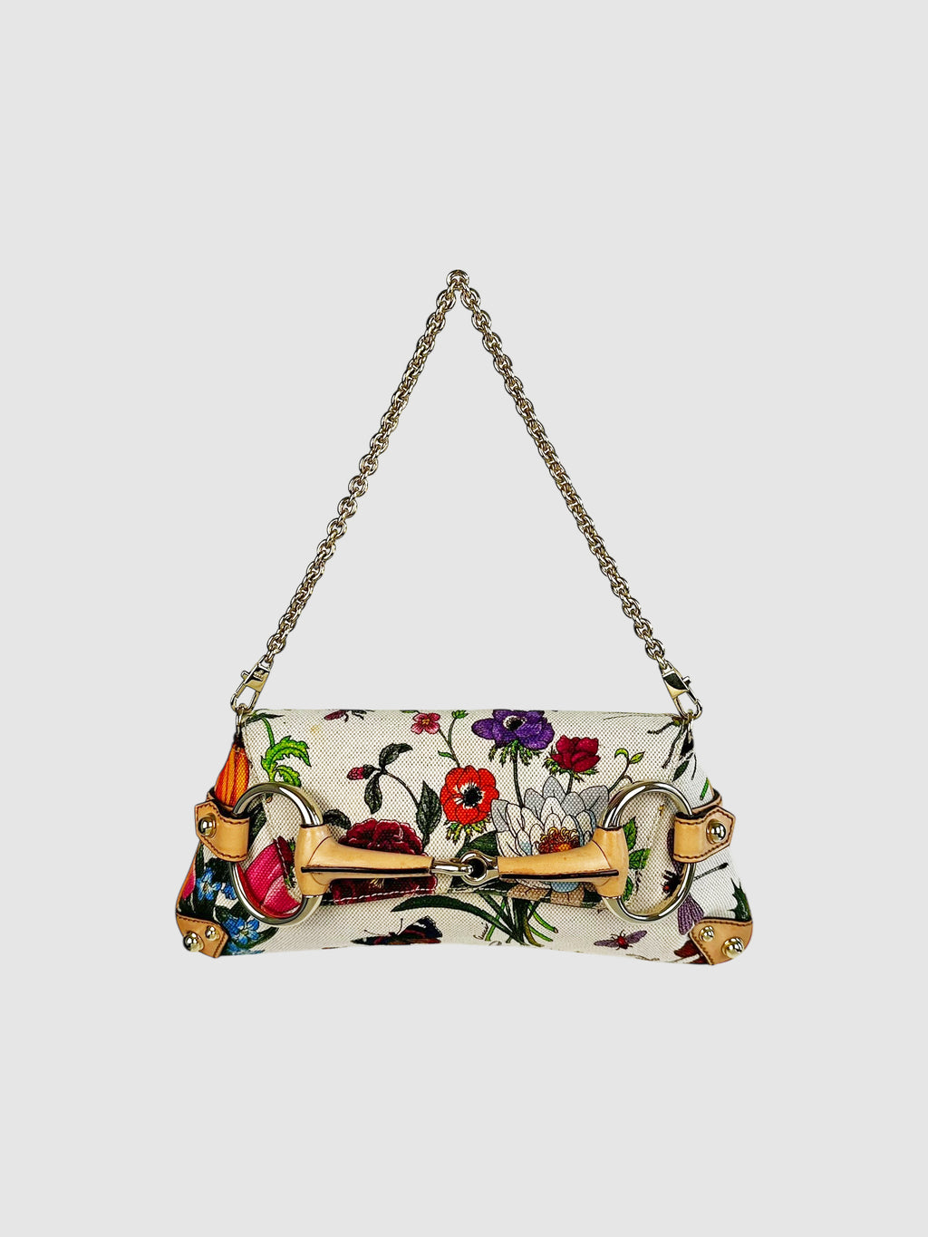 Flora Horsebit Chain Strap Clutch