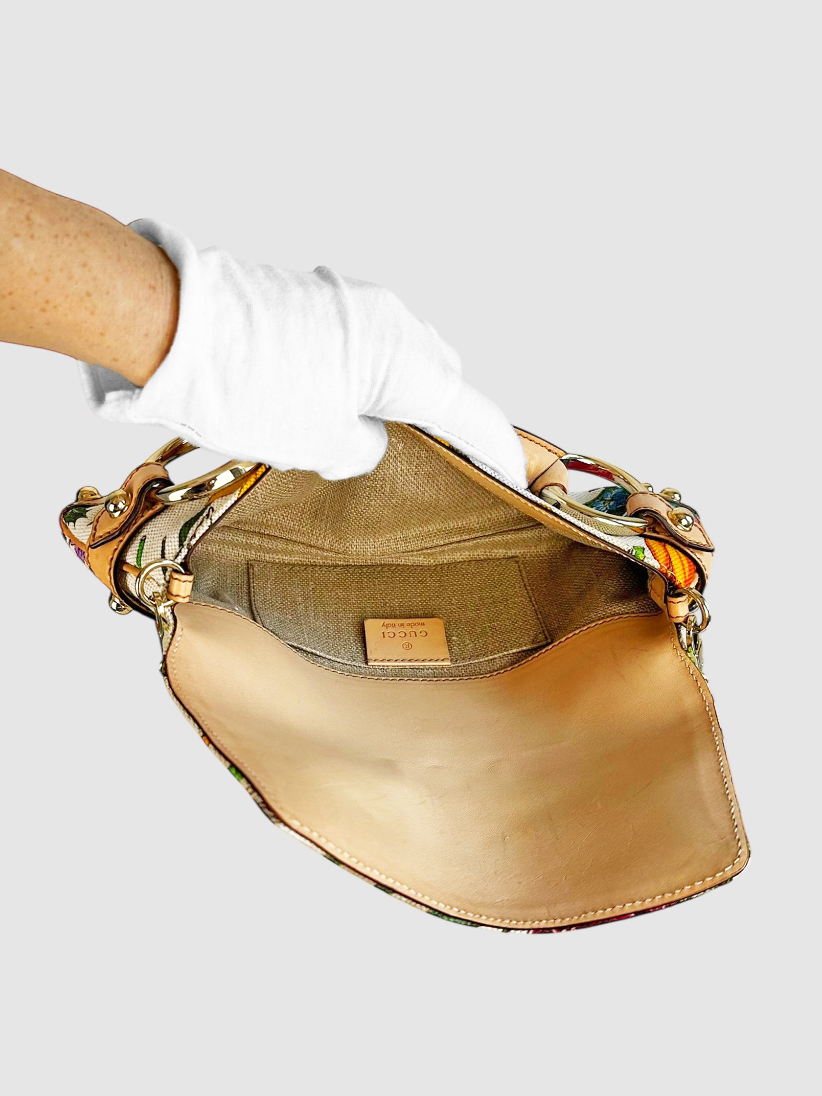 Flora Horsebit Chain Strap Clutch