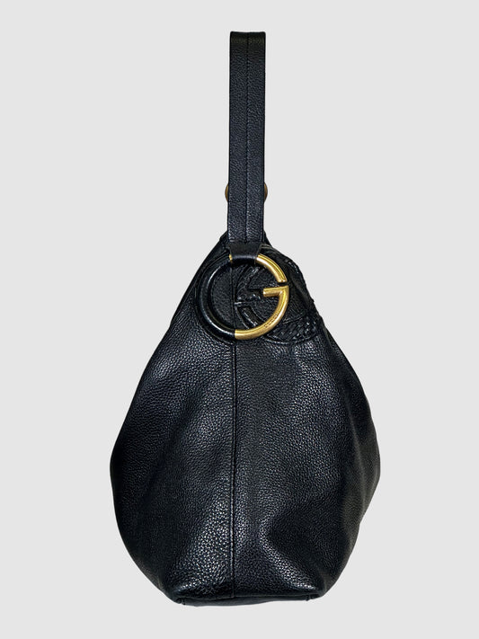 Gucci Leather G Hobo Bag