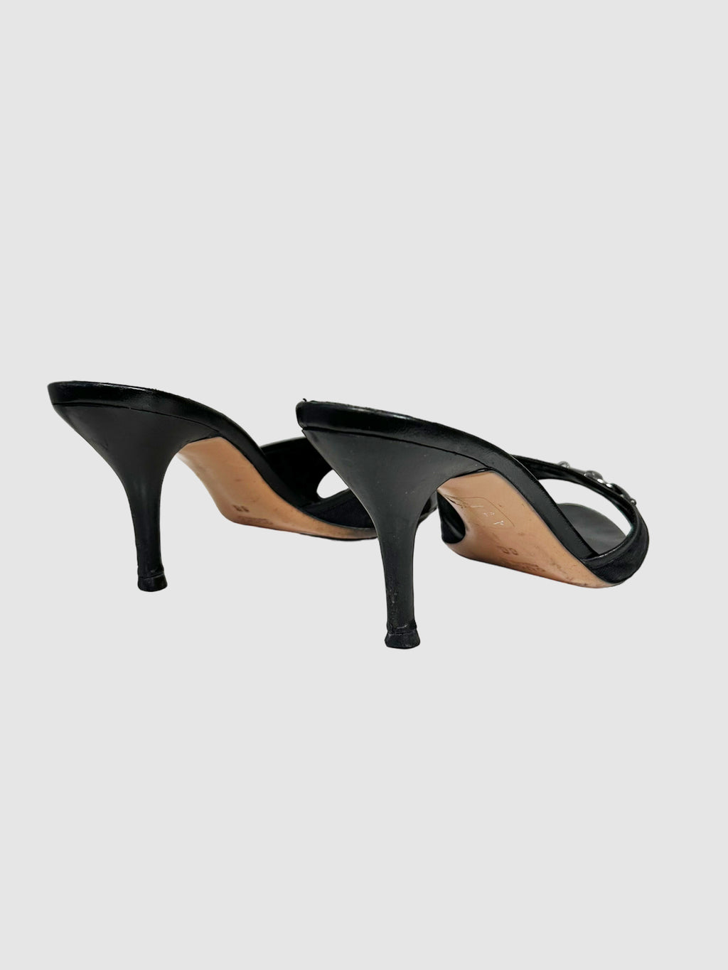 GG Monogram Horsebit Accent Mules - Size 8