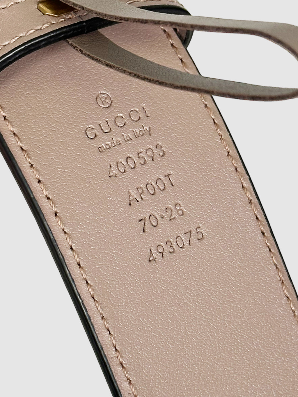 Running GG Logo Leather Belt