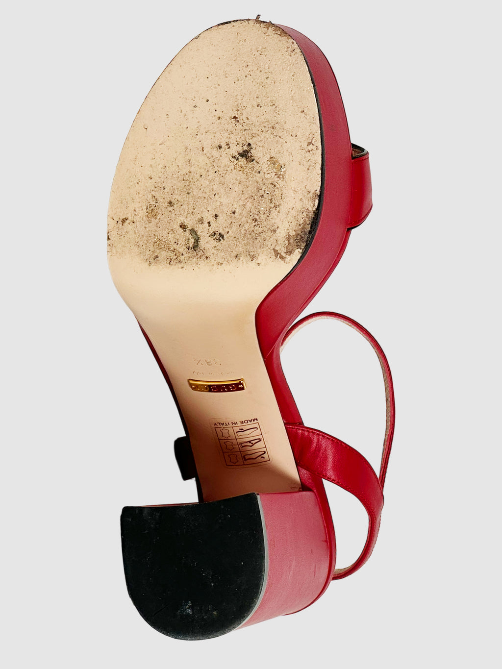 GG Marmont Leather Sandals - Size 38.5