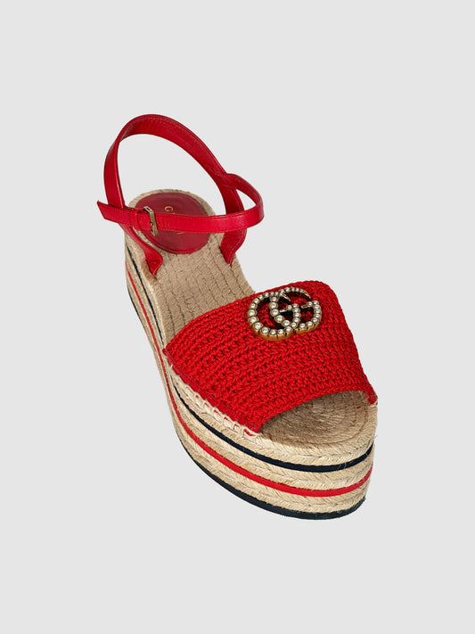 Double G Crochet Trim Espadrilles - Size 39