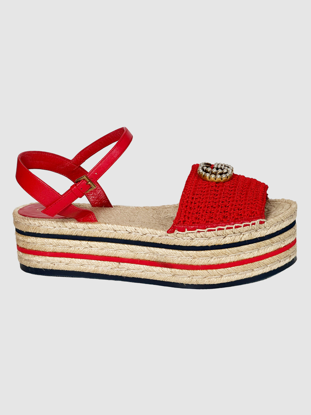 Double G Crochet Trim Espadrilles - Size 39
