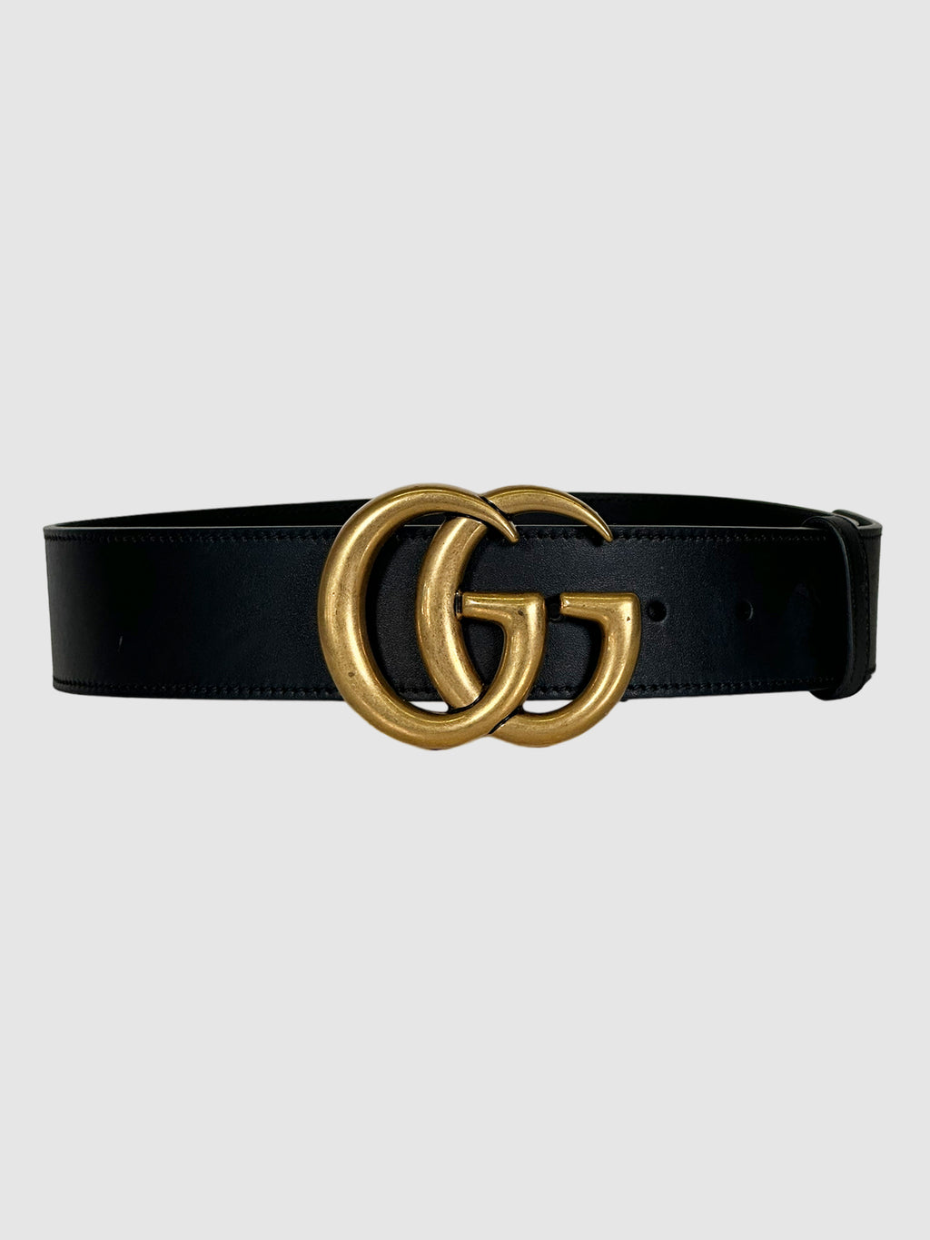 Running GG Logo Leather Belt