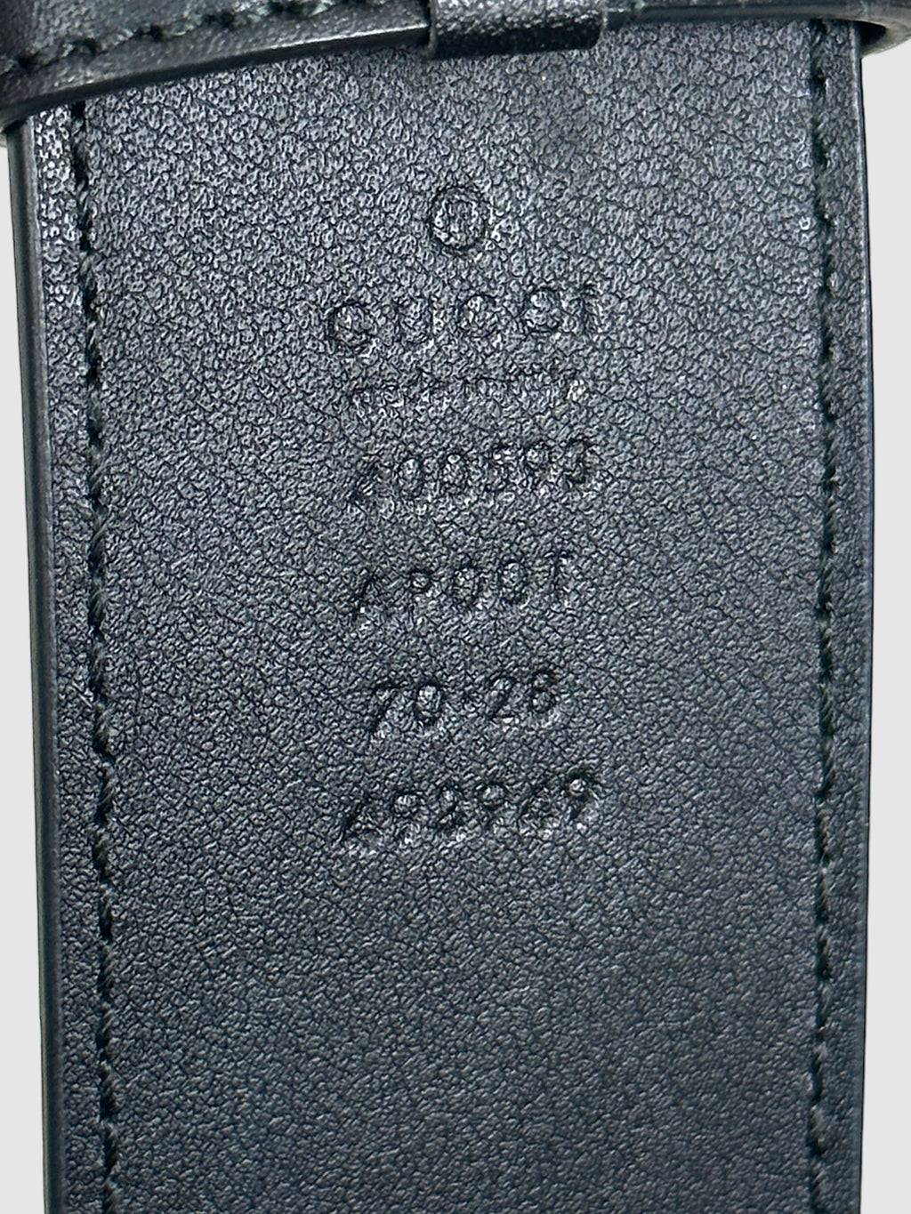 Running GG Logo Leather Belt