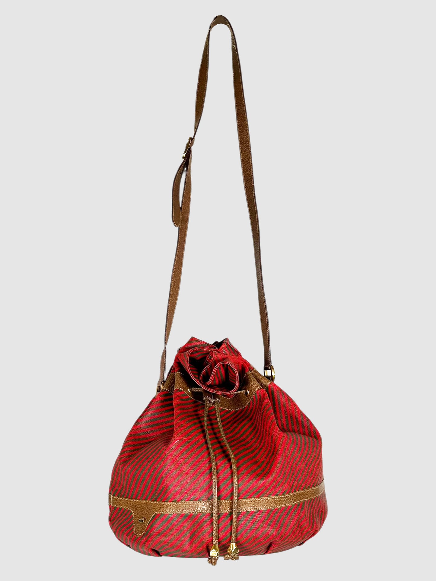 Vintage Striped Bucket Bag