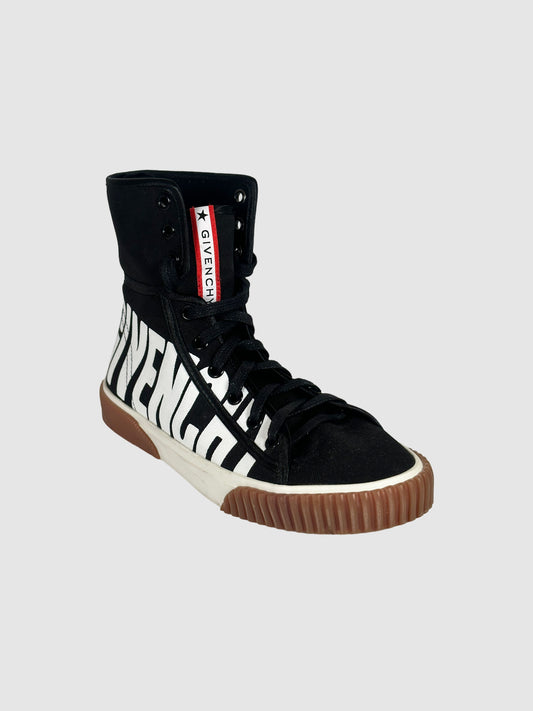 Givenchy Canvas Printed High-Top Sneakers - Size 35.5