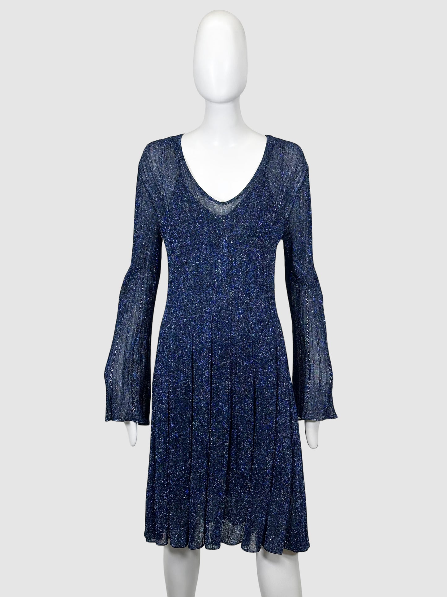 Missoni Sparkly Pleated Knit Dress - Size 44