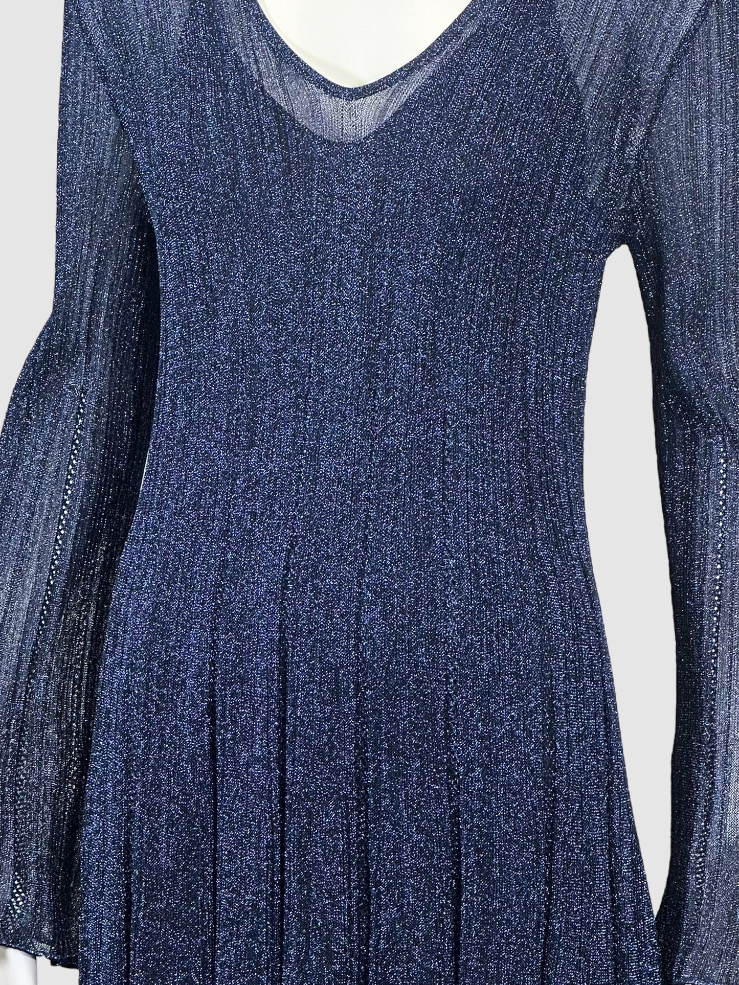 Missoni Sparkly Pleated Knit Dress - Size 44