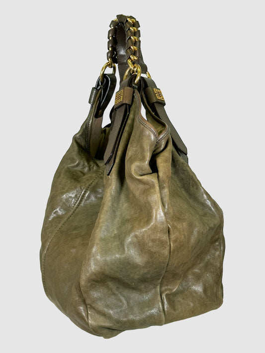 Givenchy Chain-Link Leather Hobo Bag
