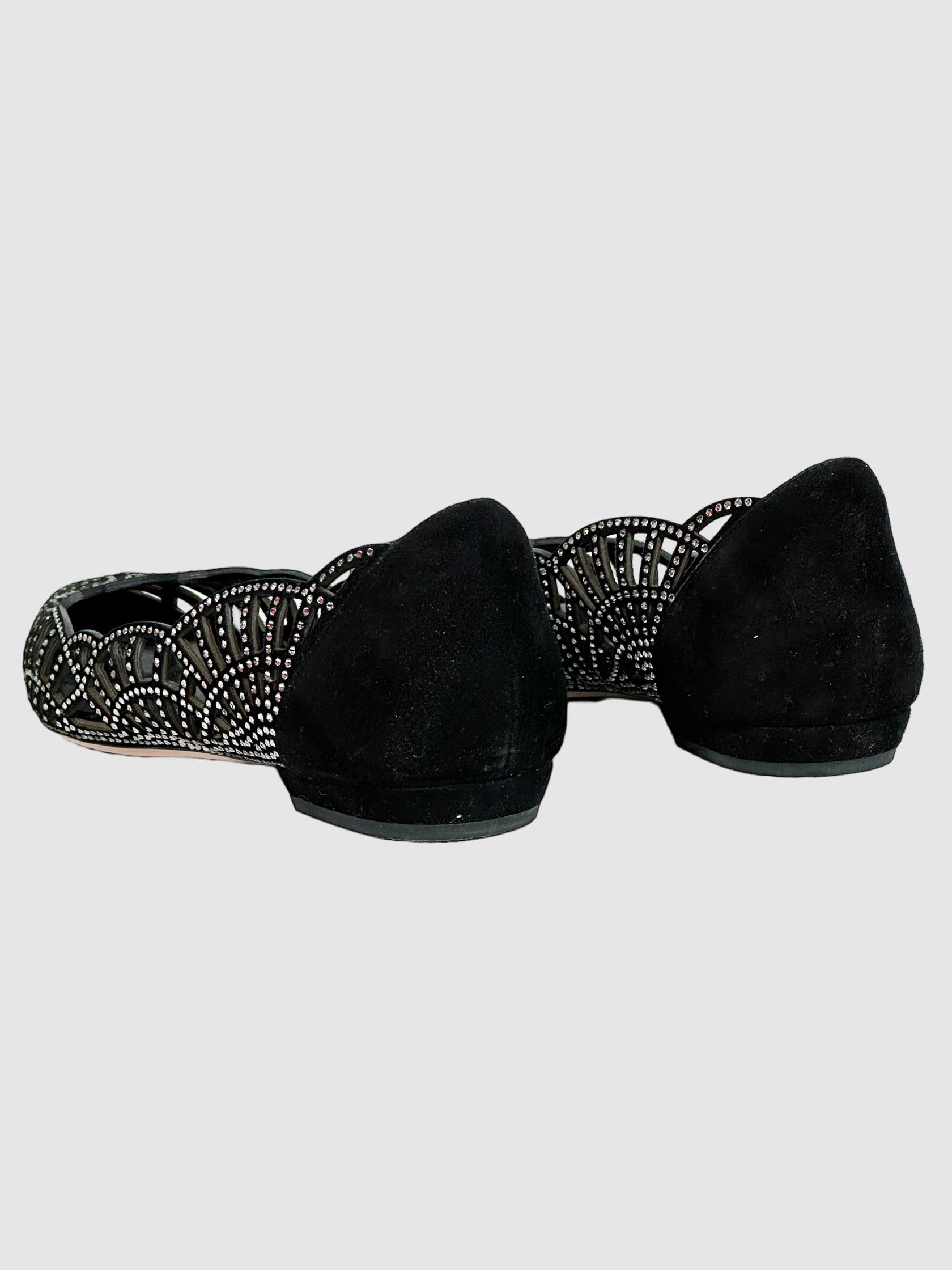 Giorgio Armani Crystal Embellishments Ballet Flats - Size 37