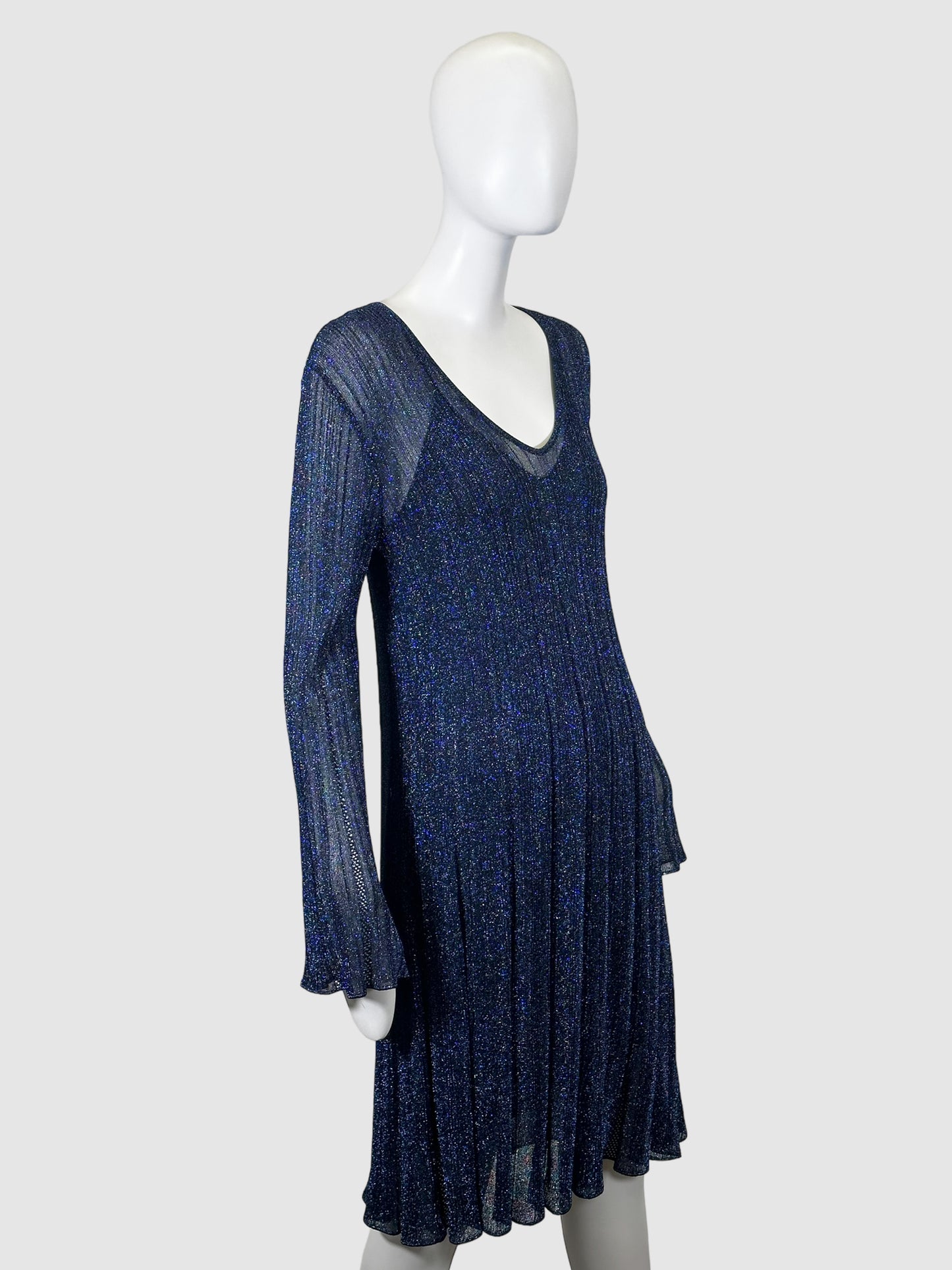 Missoni Sparkly Pleated Knit Dress - Size 44