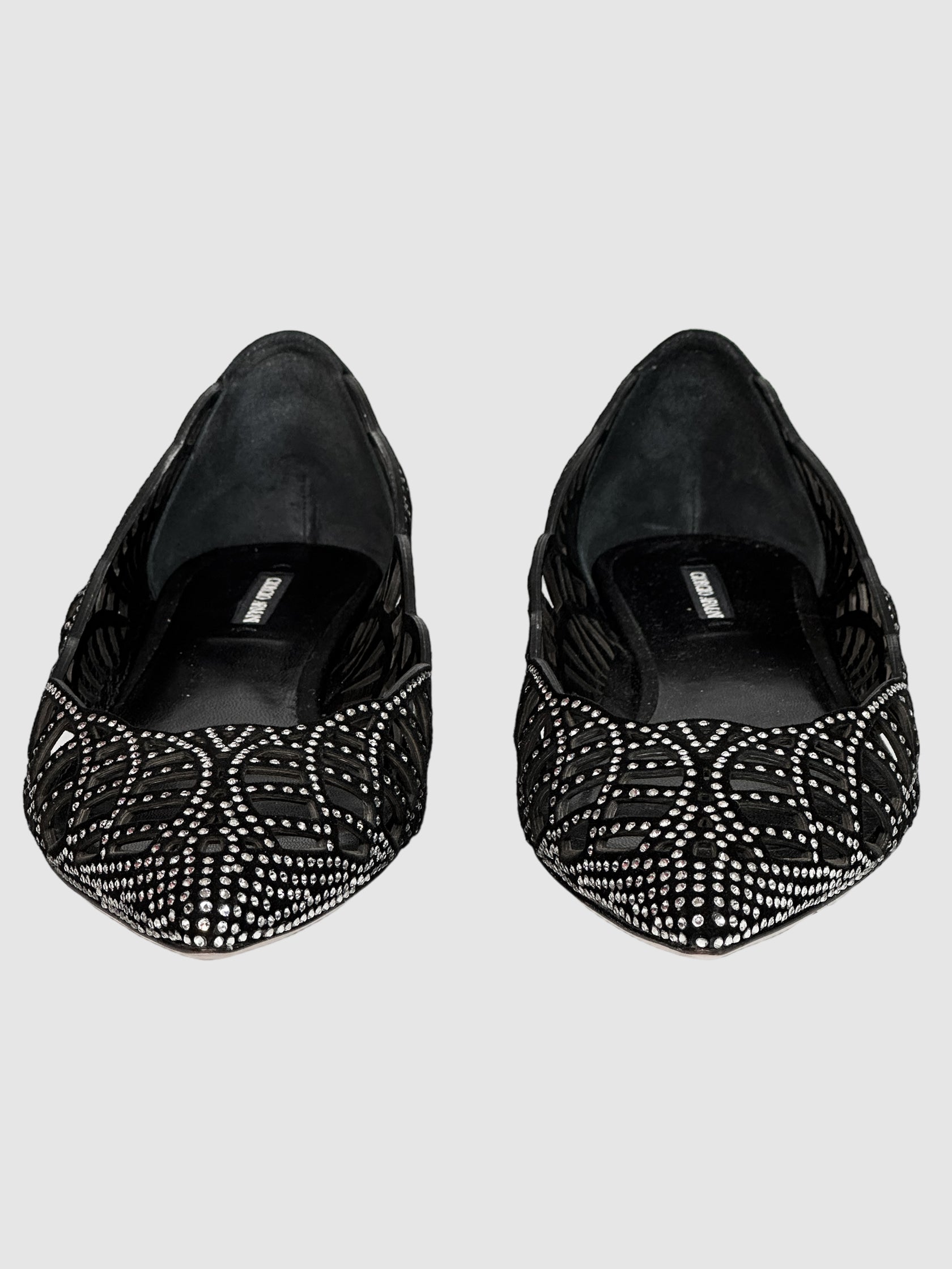 Giorgio Armani Crystal Embellishments Ballet Flats - Size 37