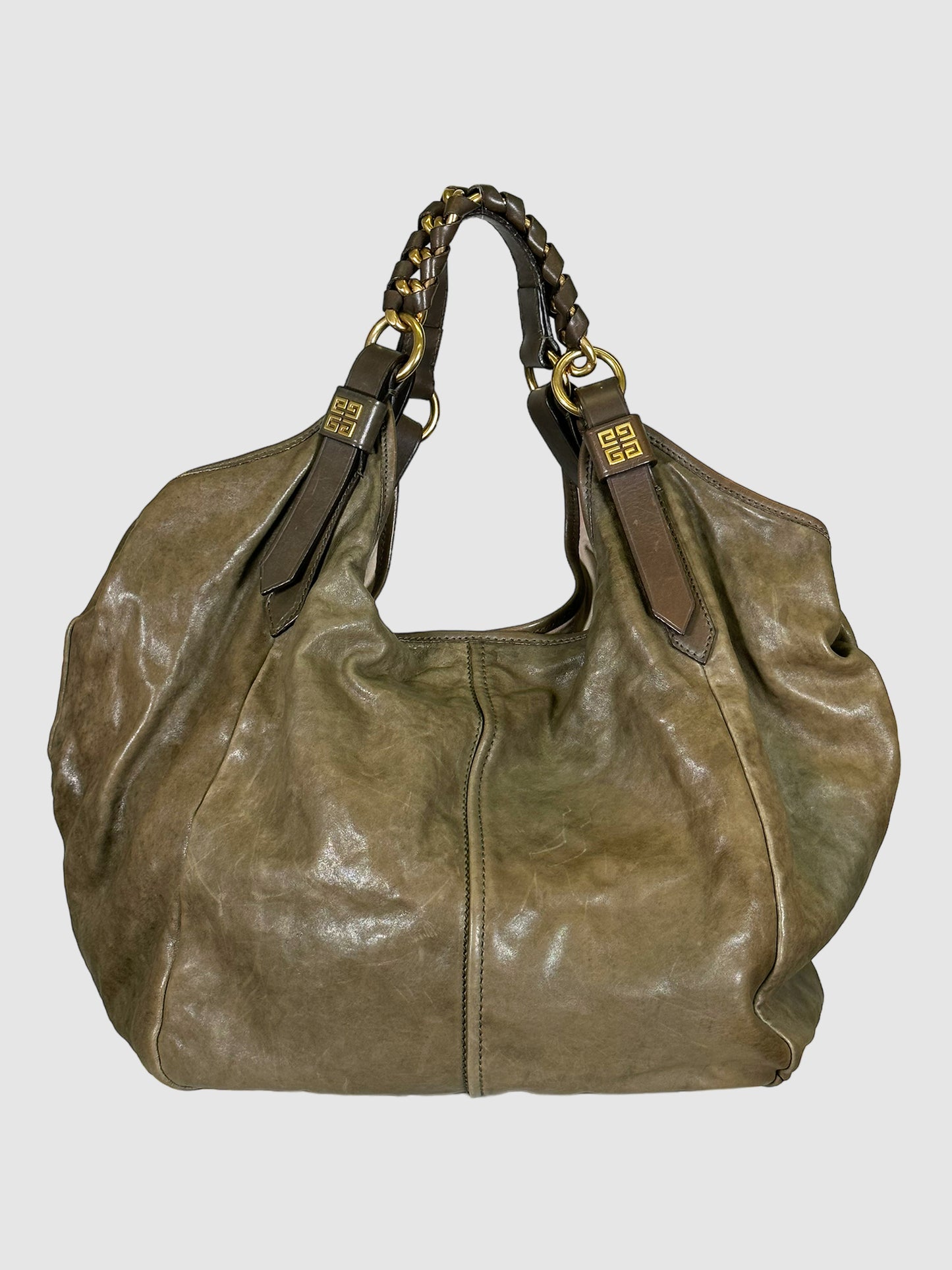 Givenchy Chain-Link Leather Hobo Bag