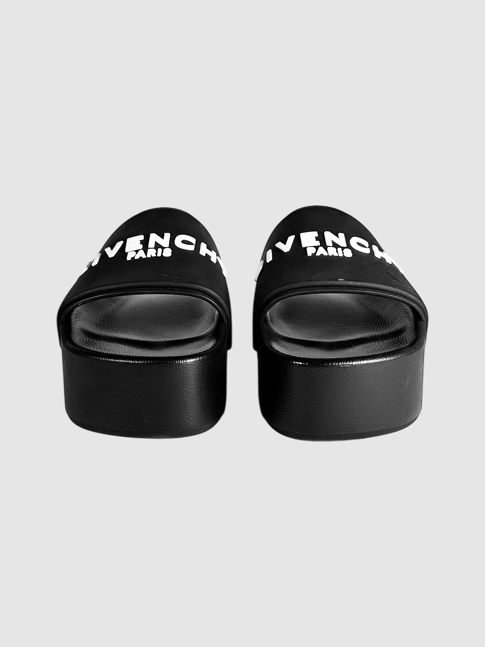 Platform Logo Slide Sandals