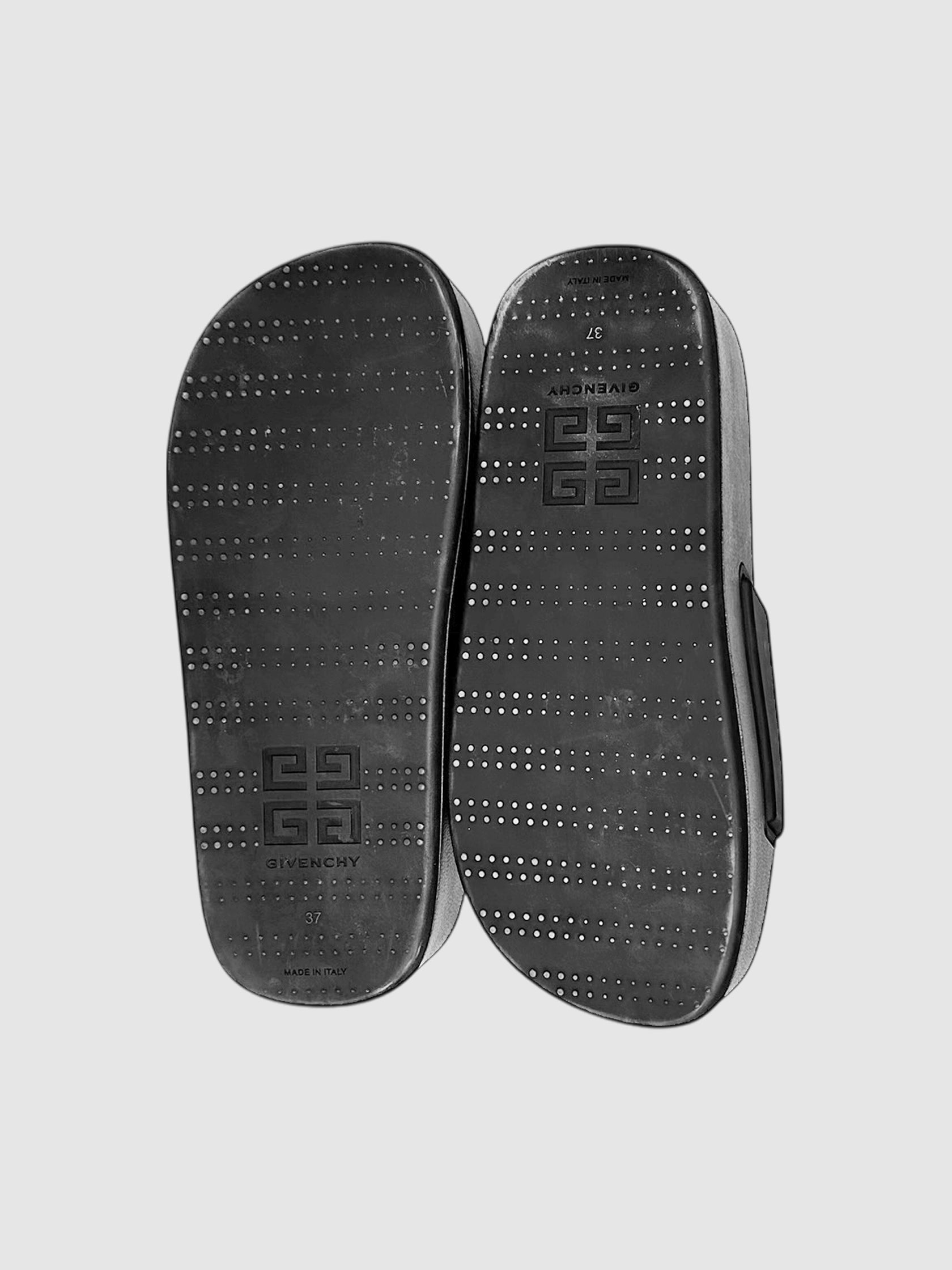 Platform Logo Slide Sandals