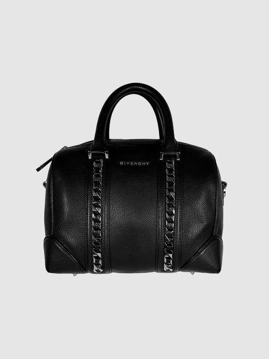 Givenchy Black Leather Lucrezia Mini Chain Shoulder Bag Consignment Secondhand Designer Luxury Resale Toronto Trendy