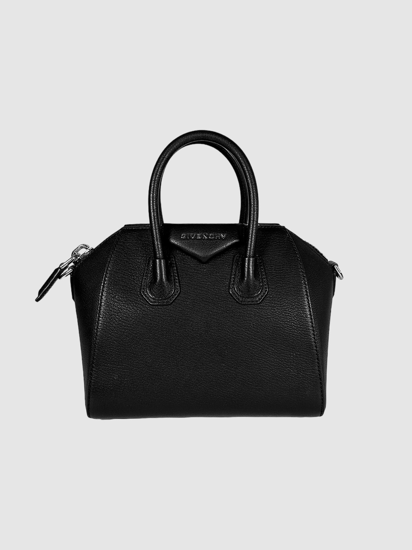 Givenchy Black Leather Mini Antigona Bag Consignment Secondhand Designer Luxury Resale Toronto Trendy