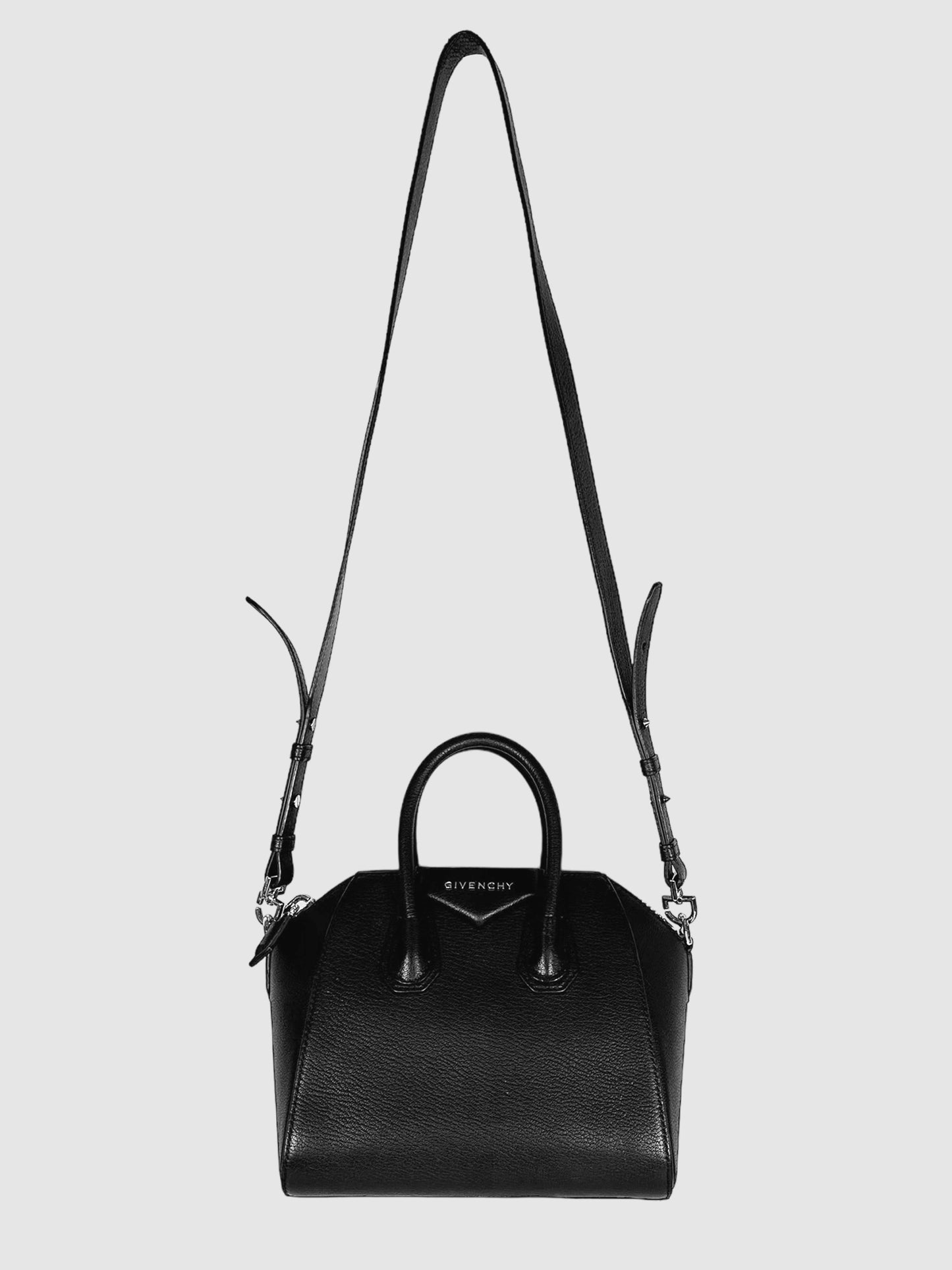 Givenchy Black Leather Mini Antigona Bag Consignment Secondhand Designer Luxury Resale Toronto Trendy