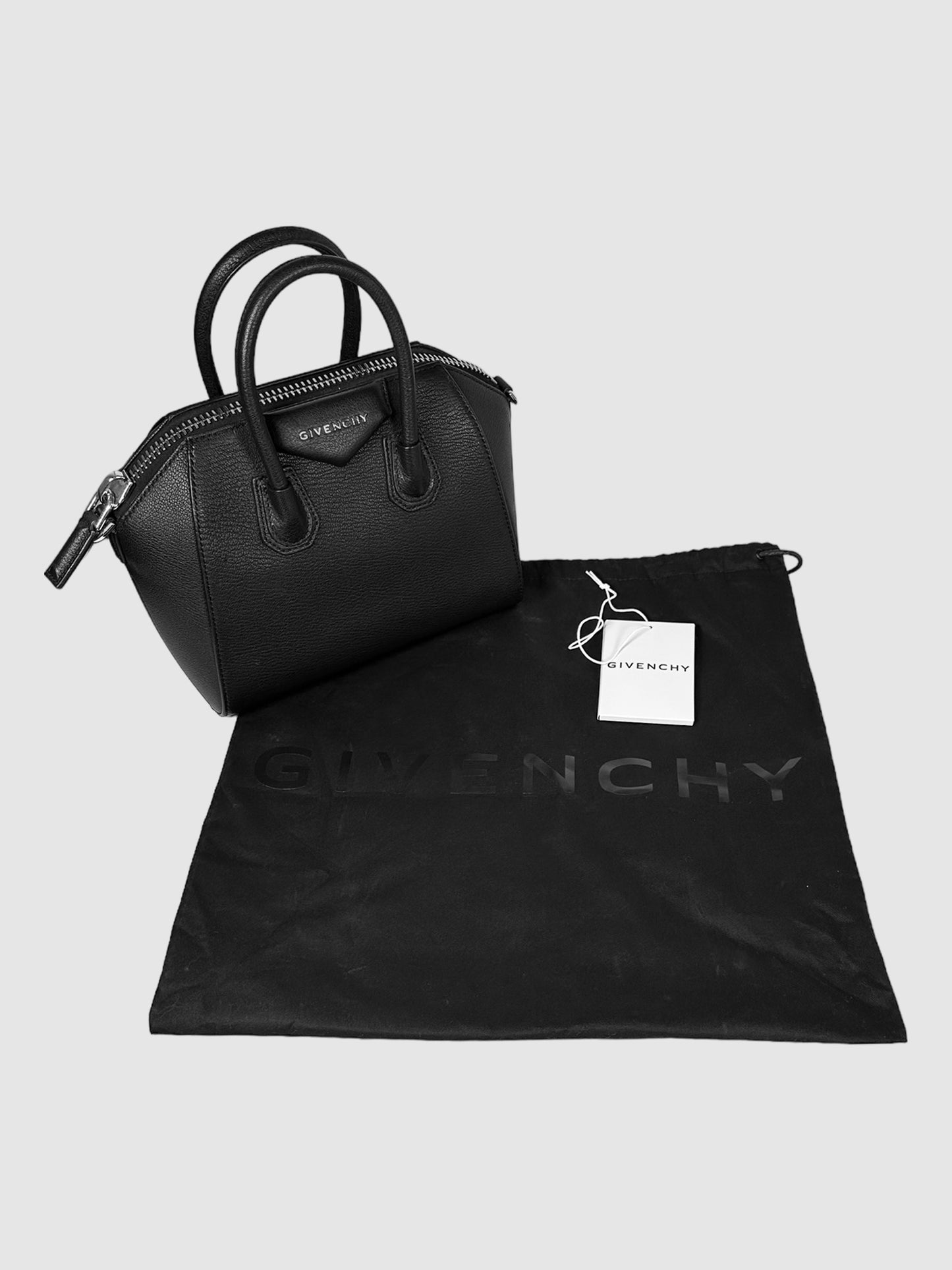 Givenchy Black Leather Mini Antigona Bag Consignment Secondhand Designer Luxury Resale Toronto Trendy