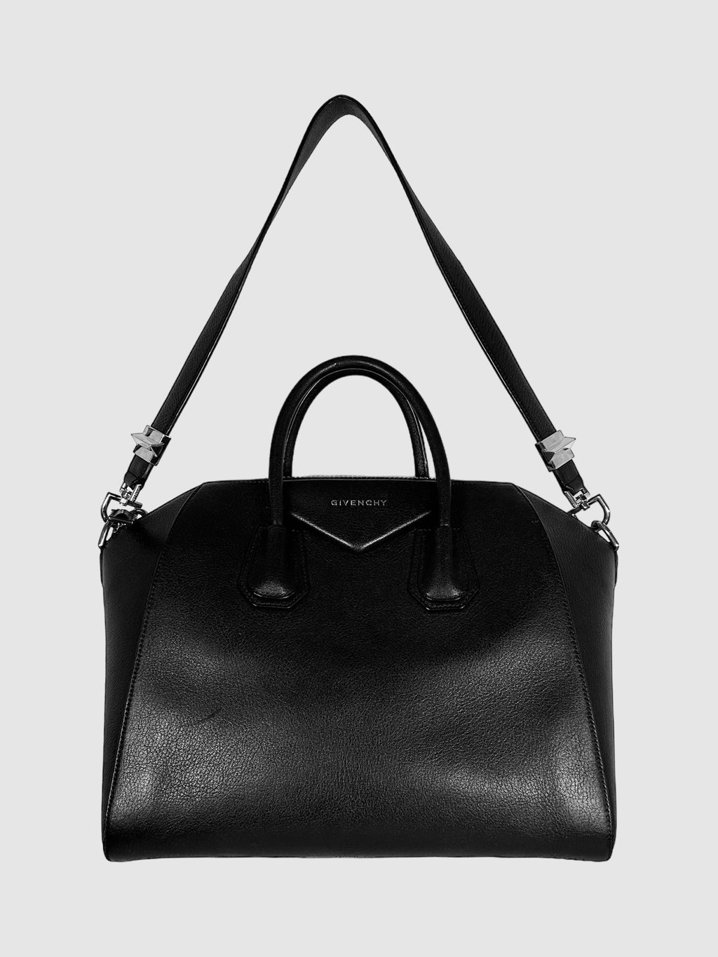 Givenchy Black Leather Antigona Handle Bag Consignment Secondhand Designer Luxury Resale Toronto Trendy
