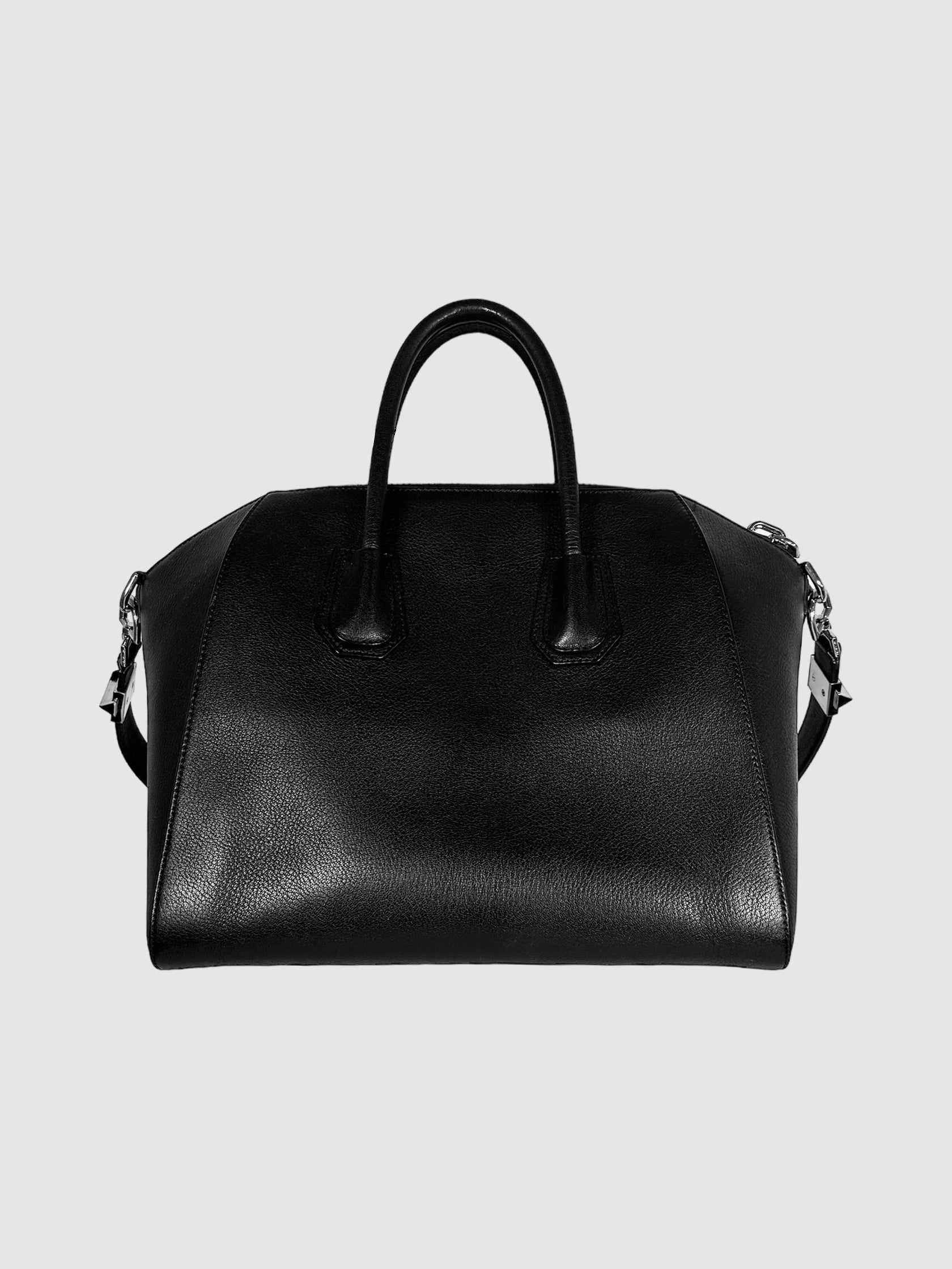 Givenchy Black Leather Antigona Handle Bag Consignment Secondhand Designer Luxury Resale Toronto Trendy