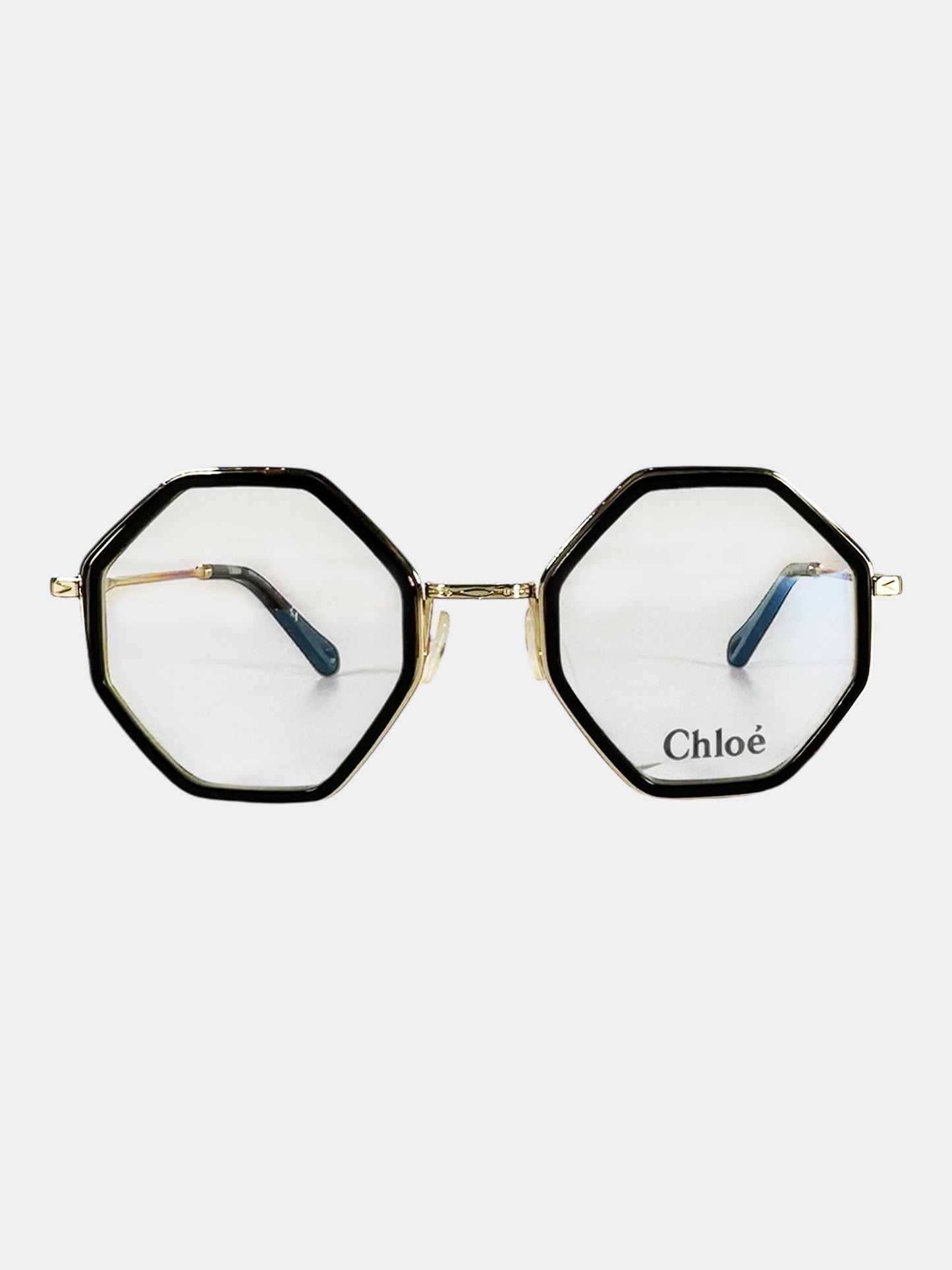 Chloé Black 50MM Octagonal Optical Glasses Luxury Designer Resale Consignment Eyeglasses