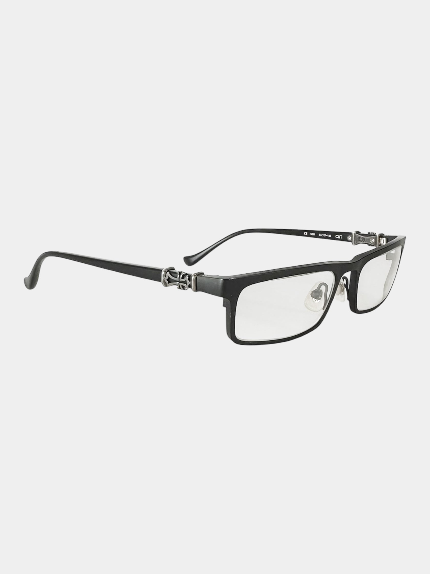 Chrome Hearts "Cut" Narrow Rectangular Optical Glasses Luxury Designer Consignment Secondhand Toronto