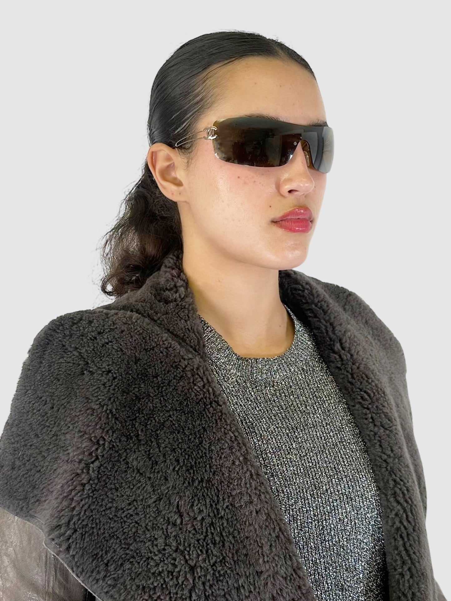 Rimless Shield Sunglasses