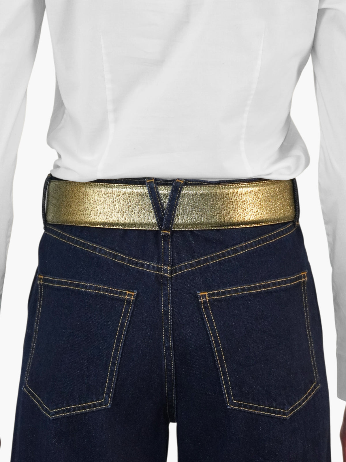 Metallic Leather Belt