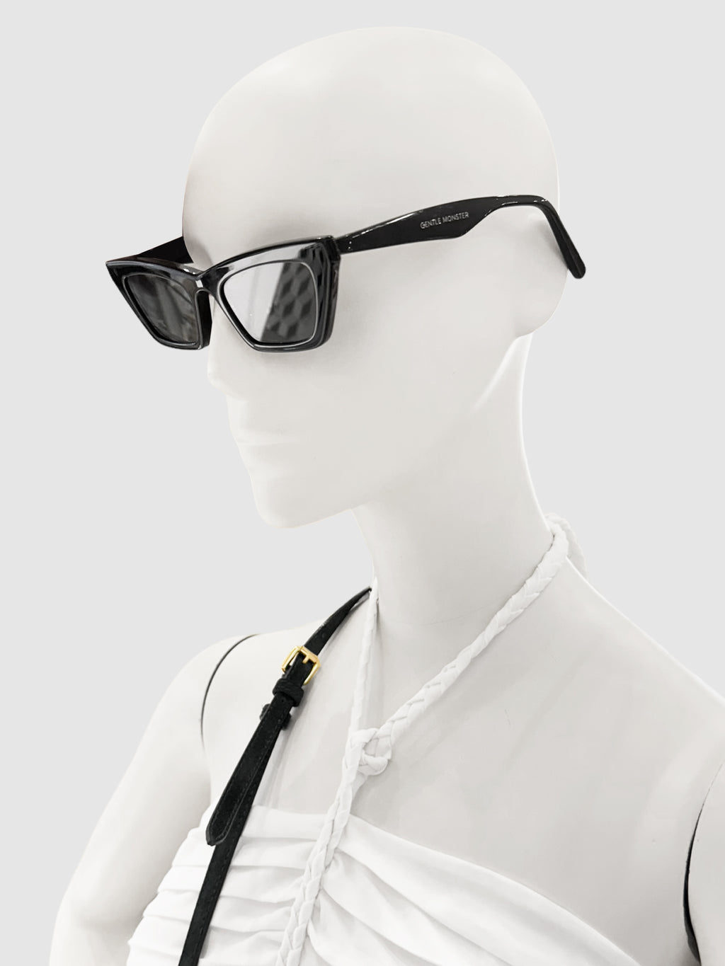 Gentle Monster Chapssal 01 Sunglasses in Black Consignment Secondhand Designer Luxury Resale Toronto Trendy