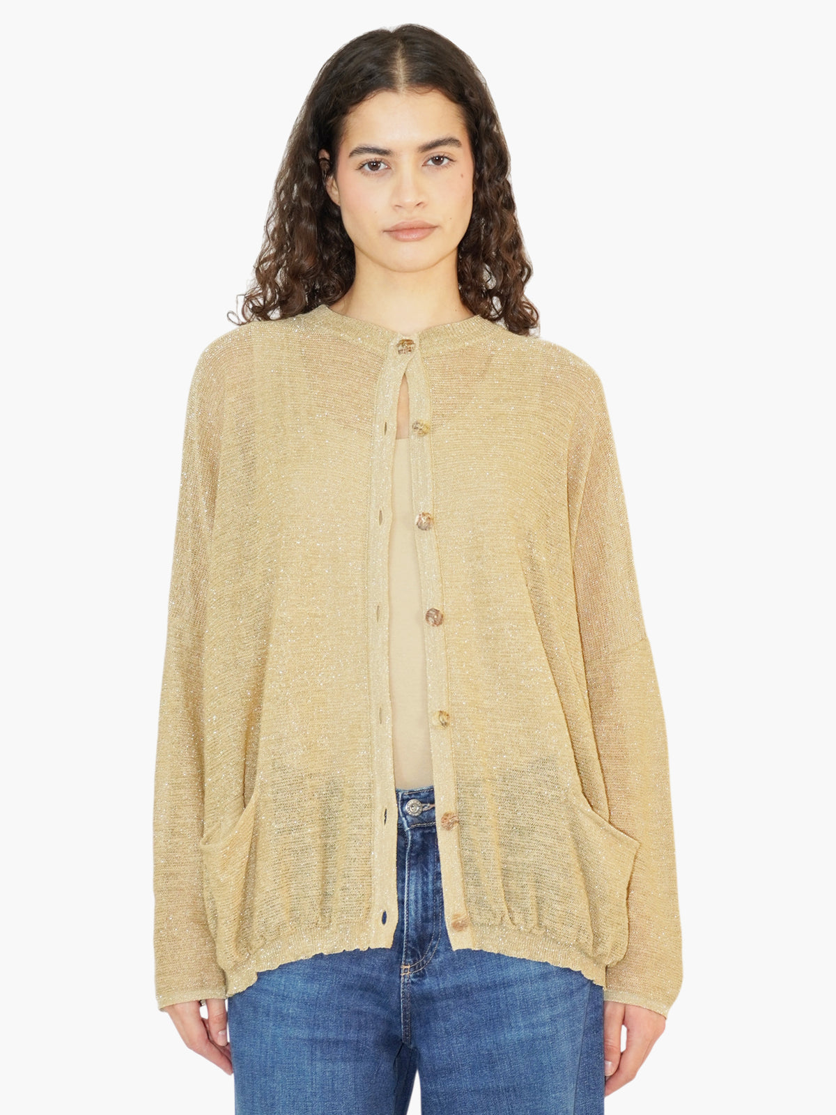 Metallic Cardigan Set