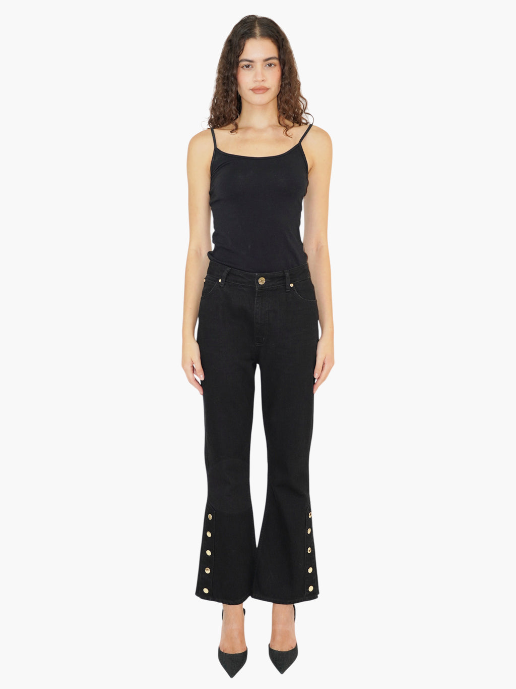 Button Detail Jeans