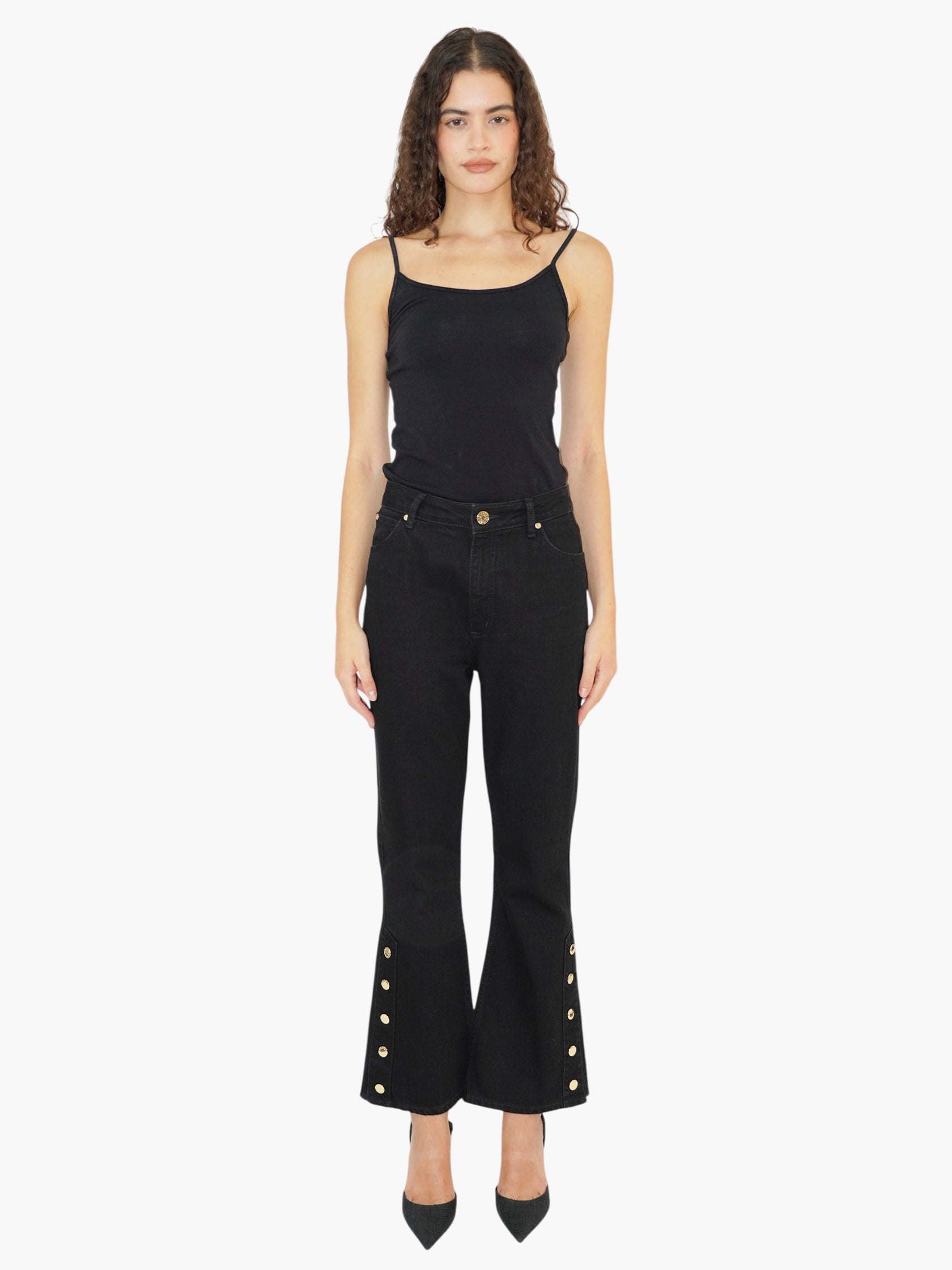 Button Detail Jeans