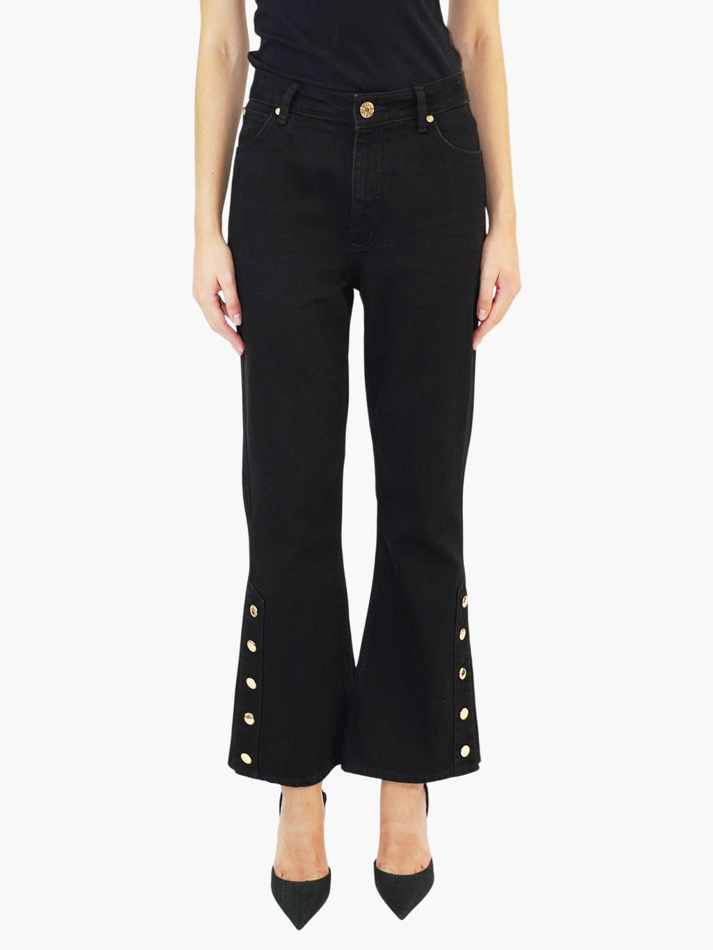 Button Detail Jeans