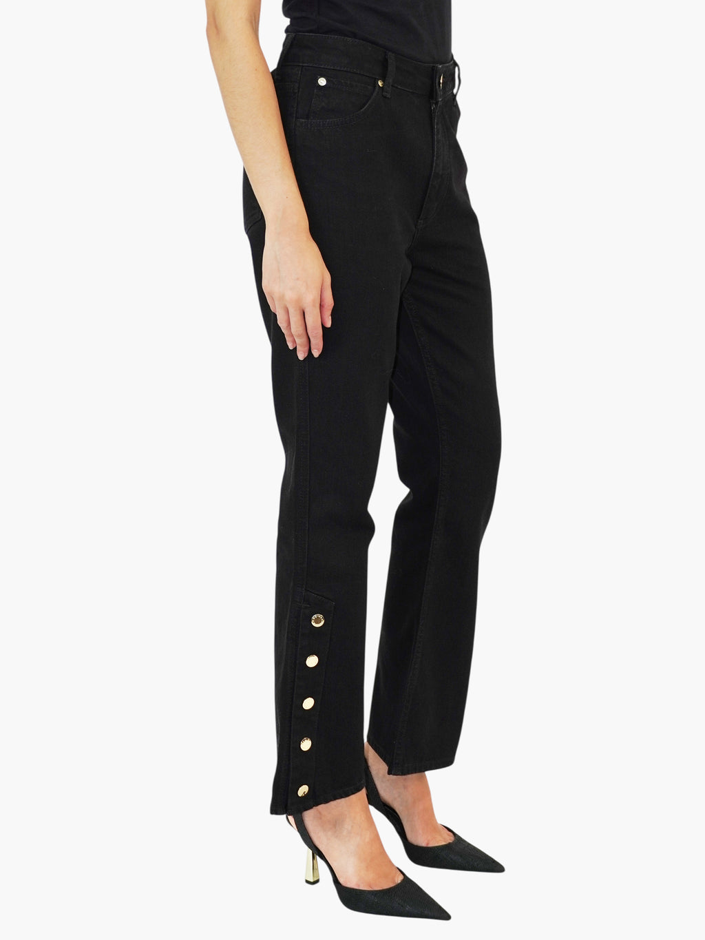 Button Detail Jeans