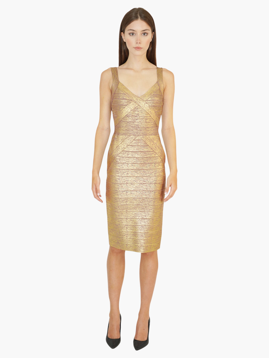 Metallic Bandage Dress