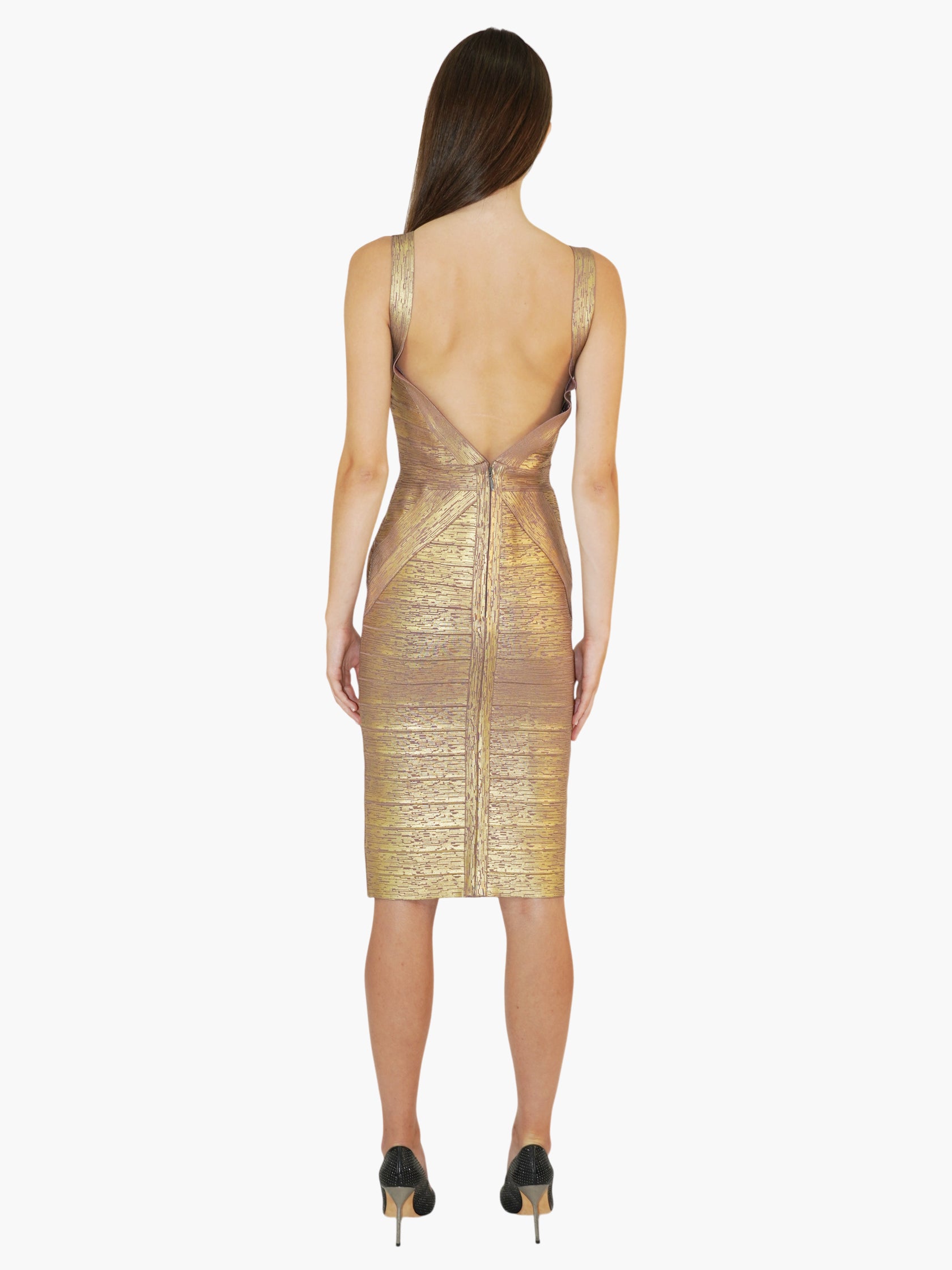 Metallic Bandage Dress
